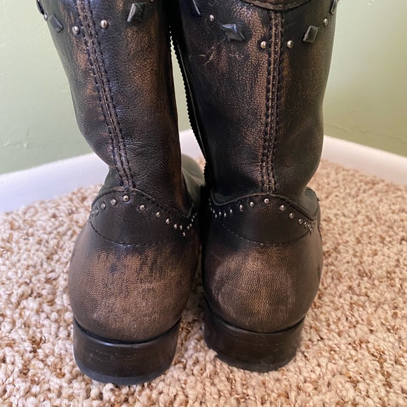 Frye studded brown leather boots - Picture 2 of 5